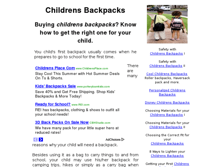 www.childrensbackpacks.org