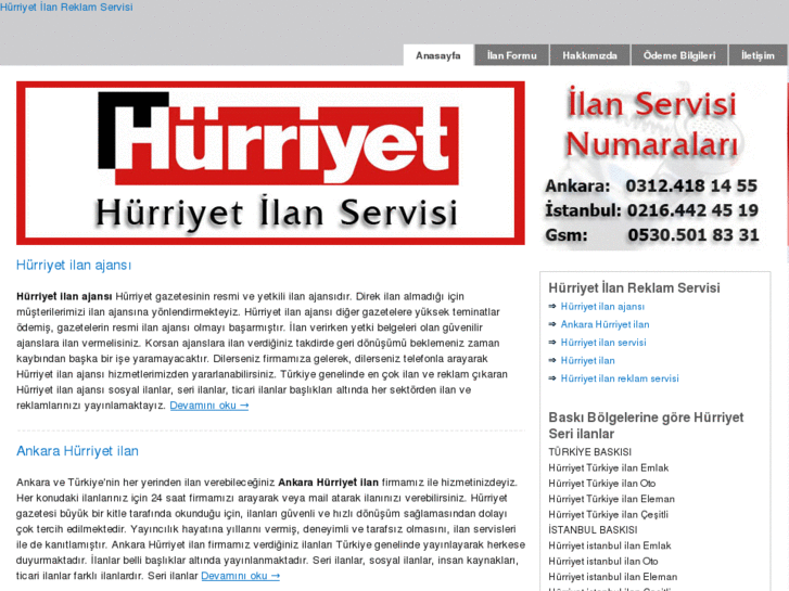 www.hurriyetilanreklamservisi.com