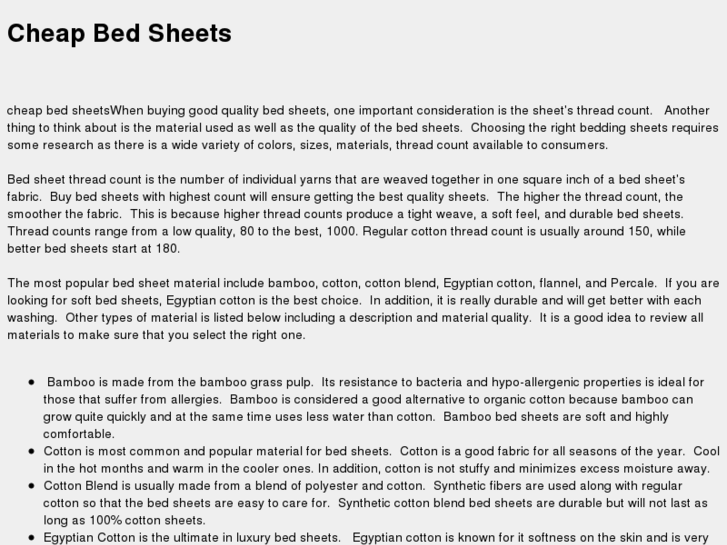 www.bedsheets.org