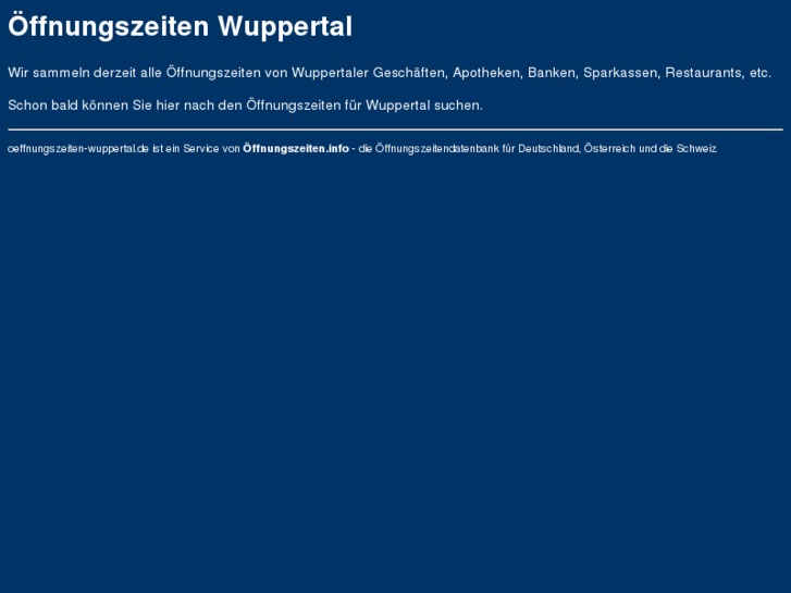 www.oeffnungszeiten-wuppertal.de