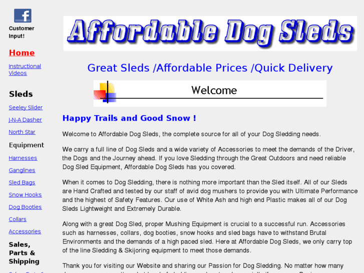 www.affordabledogsleds.com