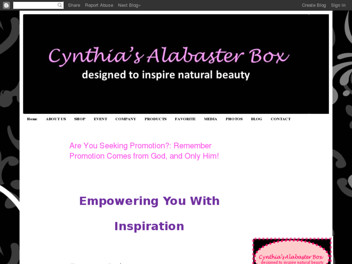 www.cynthiasalabasterbox.com