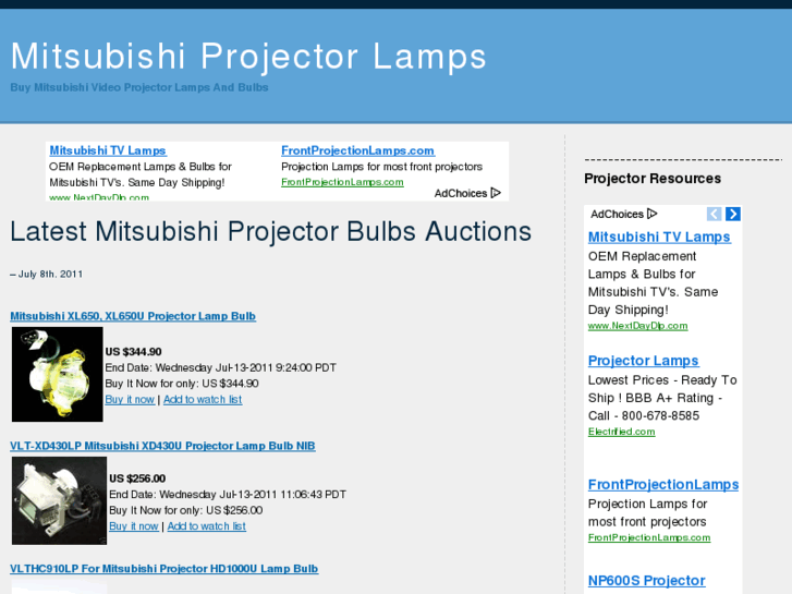 www.mitsubishiprojectorlamps.com