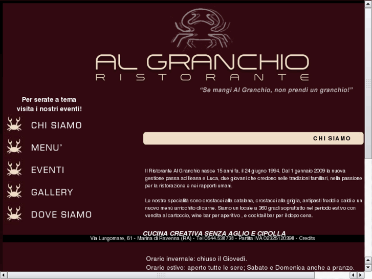 www.ristorantealgranchio.com