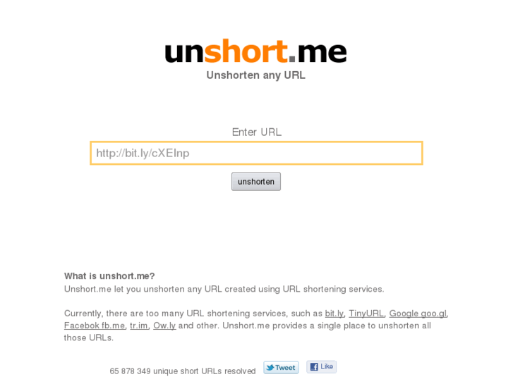 www.unshort.me