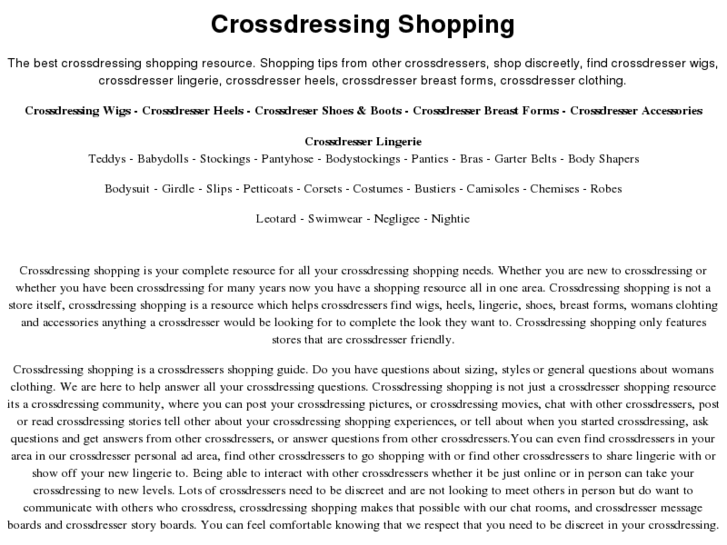 www.crossdressingshopping.com