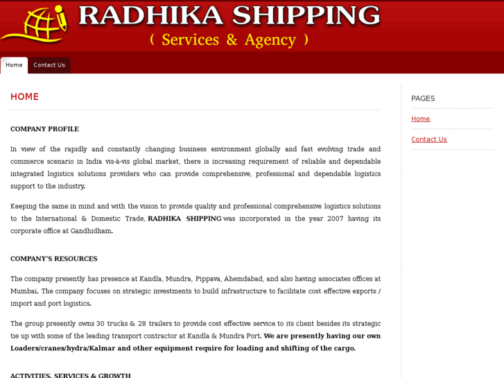 www.radhikashipping.com