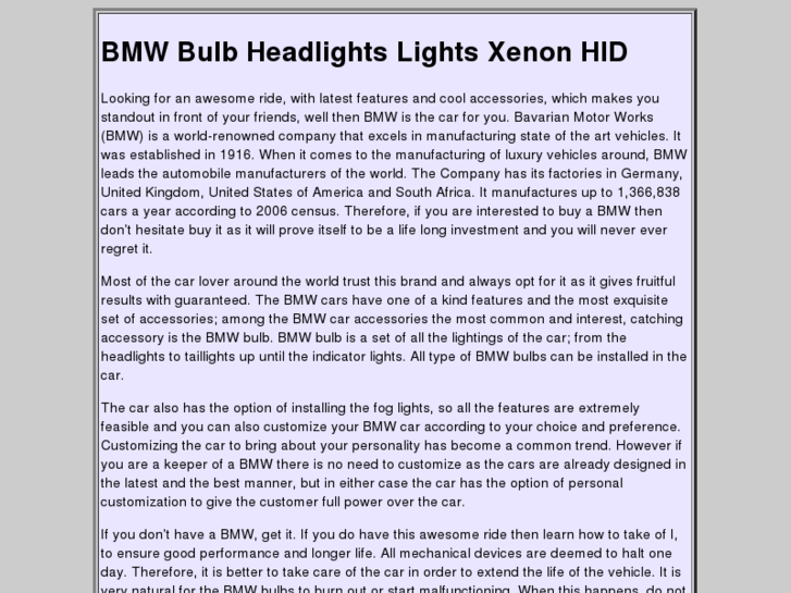 www.bmwbulb.com