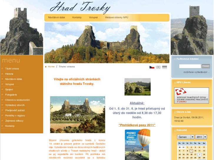 www.hrad-trosky.eu