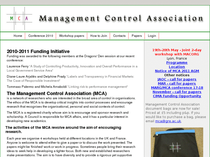 www.managementcontrolassociation.ac.uk