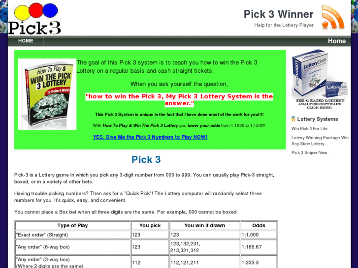 www.pick3winner.com