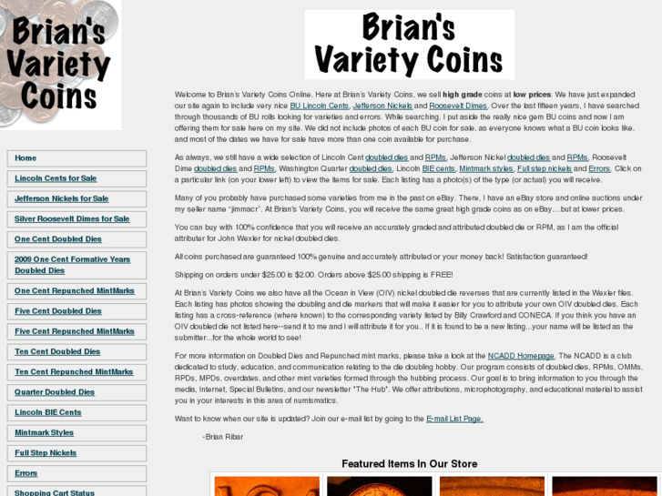 www.briansvarietycoins.com