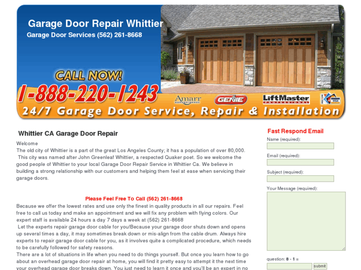 www.garagedoorrepairwhittier.com