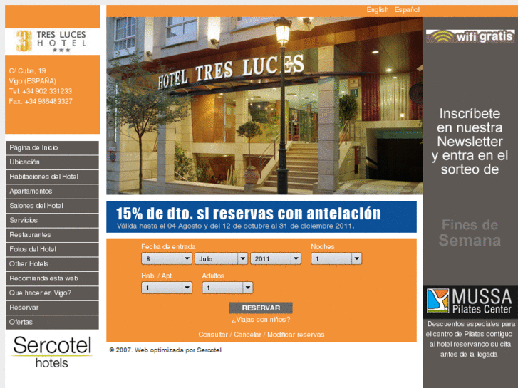 www.hotel3luces.com