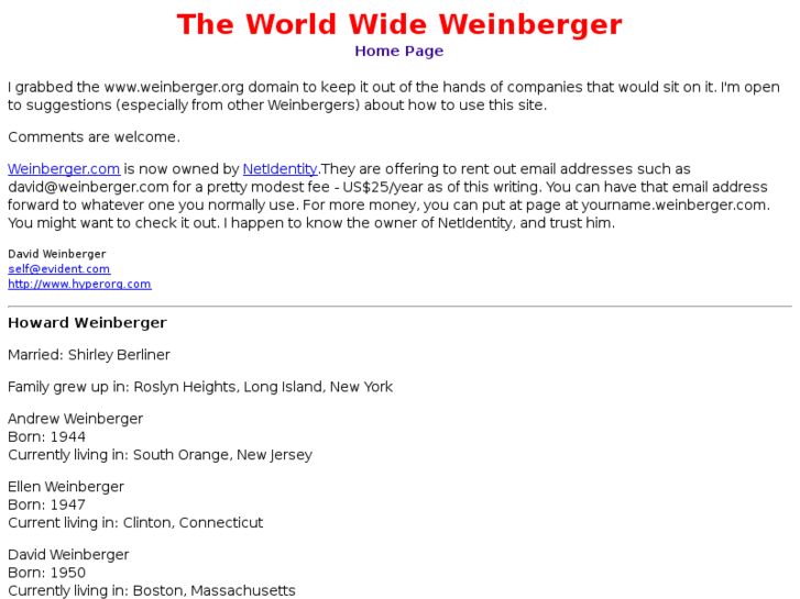 www.weinberger.org