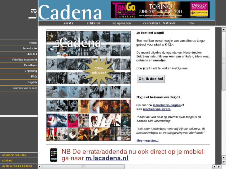 www.lacadena.nl