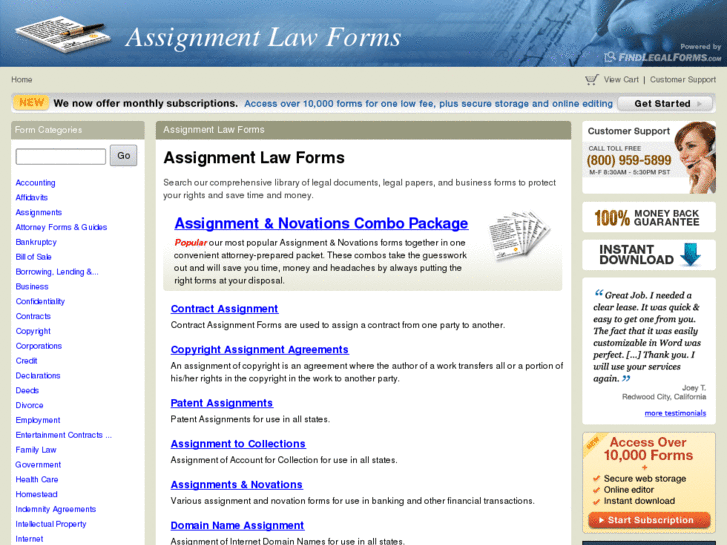 www.assignmentlawforms.com