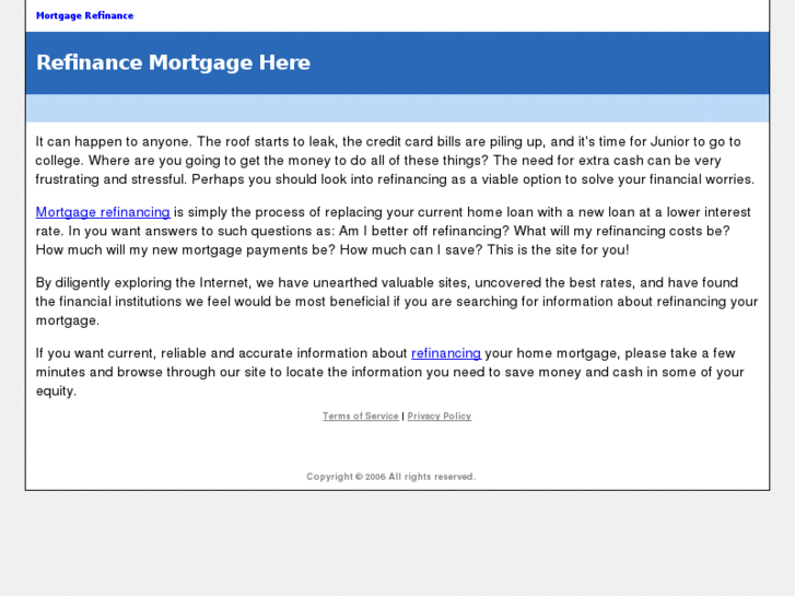 www.refinancemortgagehere.com