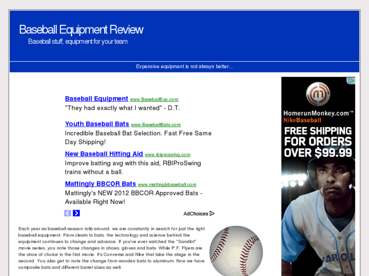 www.baseballequipmentreview.com