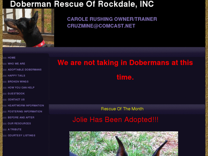 www.dobermanrescueofrockdale.com
