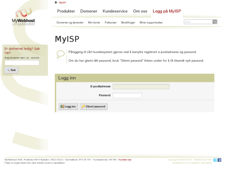 www.myisp.no