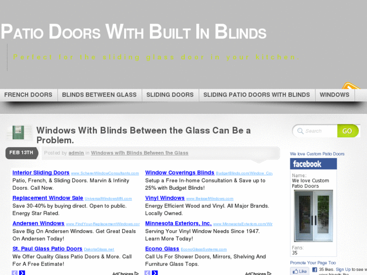 www.patiodoorswithbuiltinblinds.com