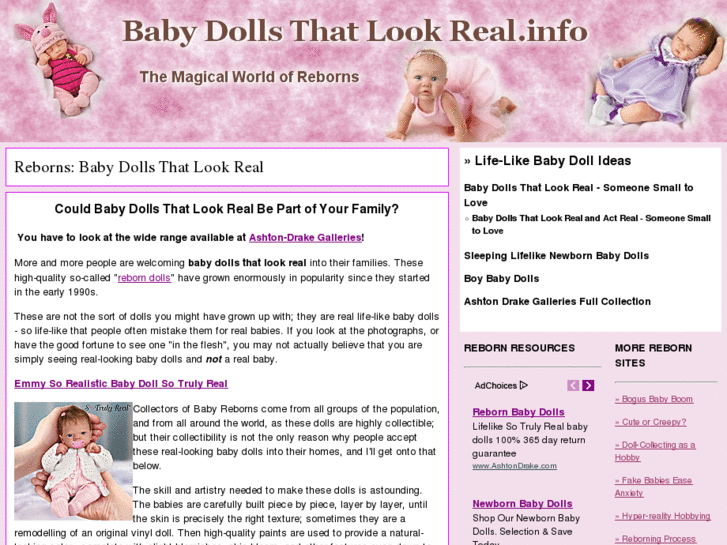 www.babydollsthatlookreal.info