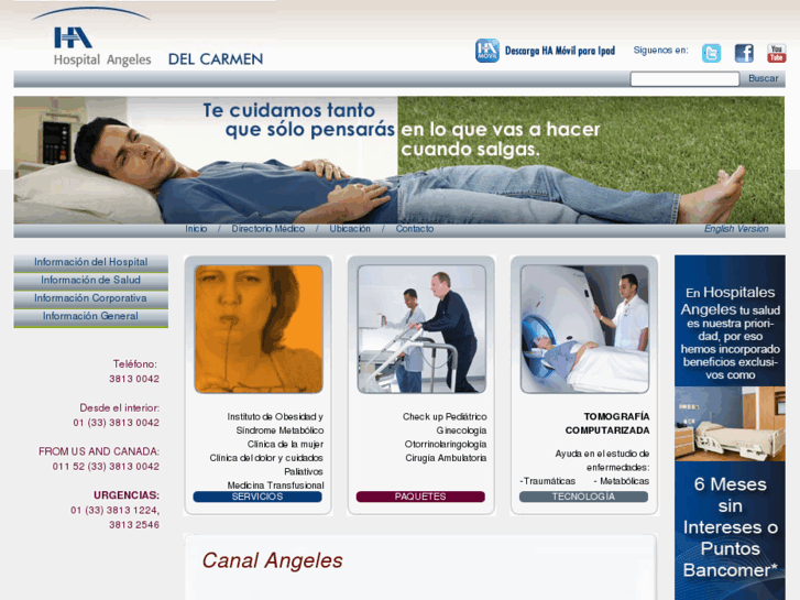 www.hospitalangelesdelcarmen.com