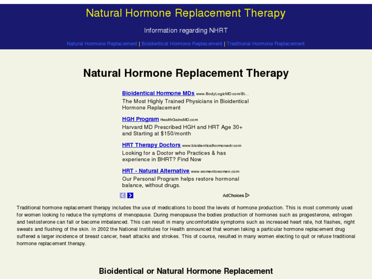 www.naturalhormonereplacementtherapy.org