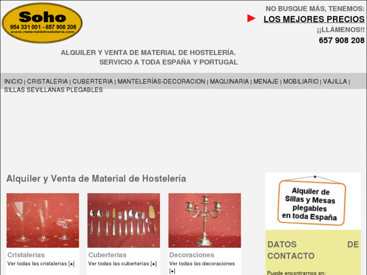 www.alquileryventadematerialdehosteleria.es