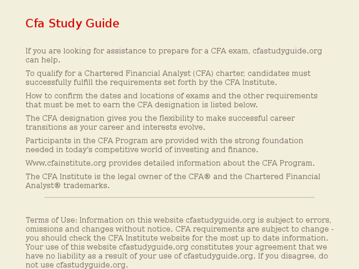 www.cfastudyguide.org