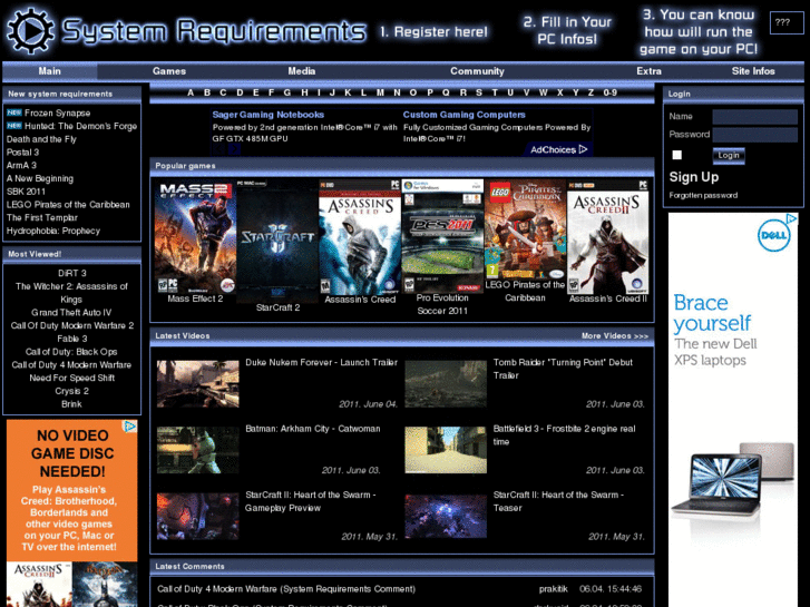 www.gamesystemrequirements.com
