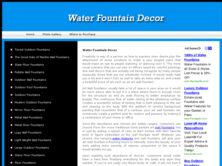 www.waterfountaindecor.com