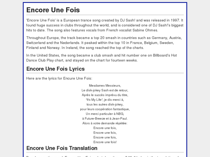 www.encoreunefois.com