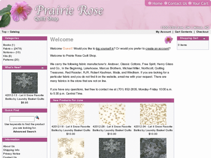 www.prairierosequiltshop.com