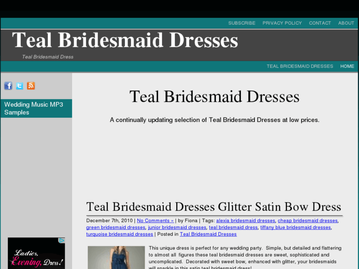 www.tealbridesmaiddresses.com