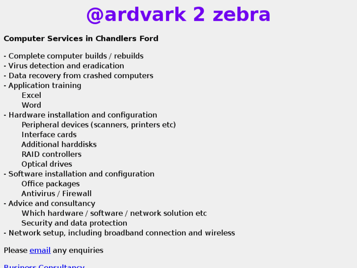 www.aardvark2zebra.co.uk