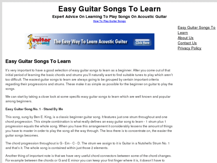 www.easyguitarsongstolearn.net