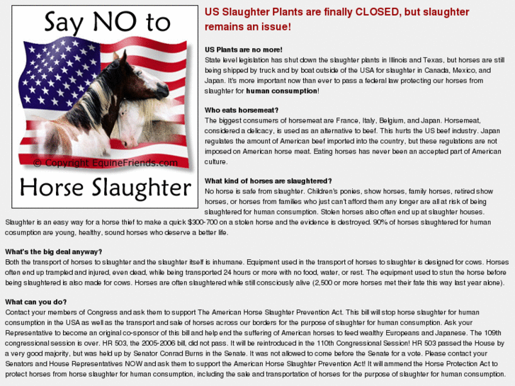 www.stophorseslaughter.com