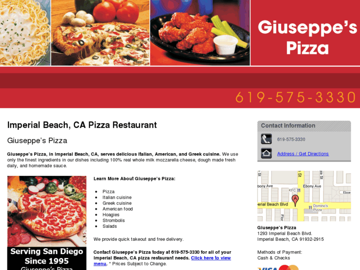 www.giuseppespizzaandrestaurant.com