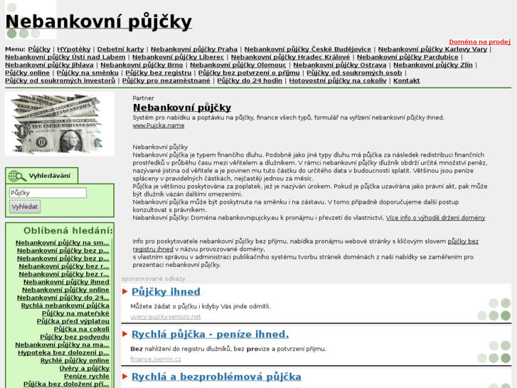 www.nebankovnipujcky.eu