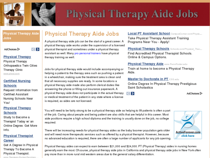 www.physicaltherapyaidejob.net