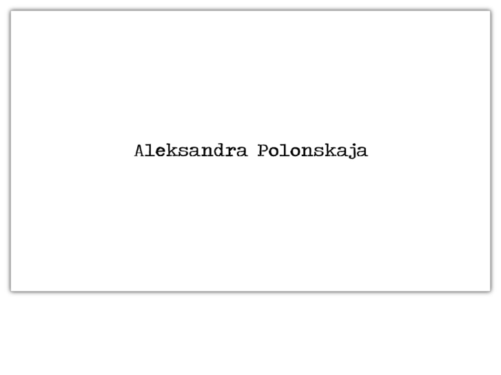 www.aleksandrapolonskaja.com