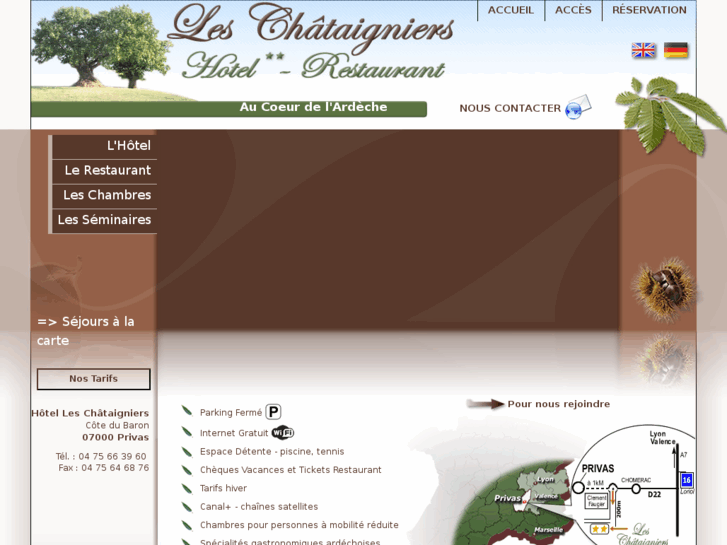 www.hotel-leschataigniers.com