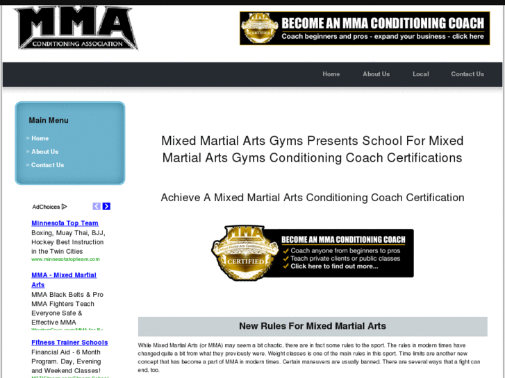 www.mixedmartialartsgyms.net