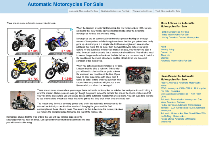 www.automaticmotorcyclesforsale.com