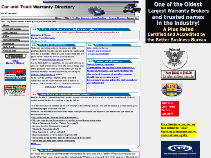 www.carandtruckwarrantydirectory.com