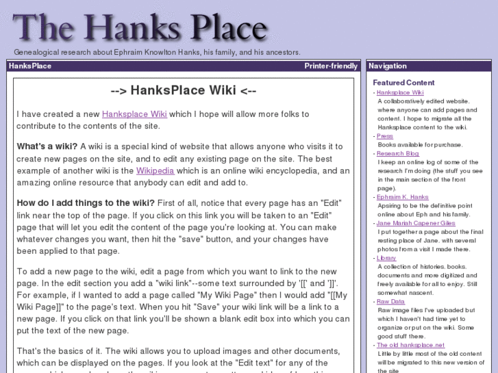 www.hanksplace.net