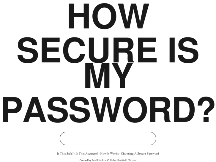 www.howsecureismypassword.net