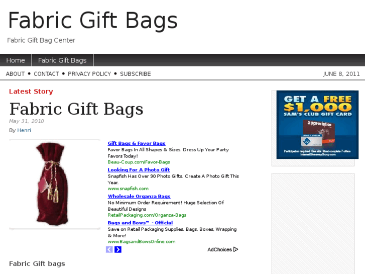 www.fabricgiftbags.net